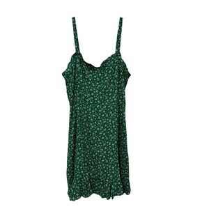 Women’s The Dress Forum Green Floral Dress Size‎ Large L Spring Summer